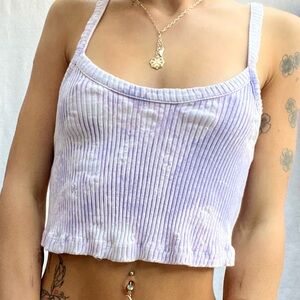 Lavender tie dye cropped summer tank #tiedye